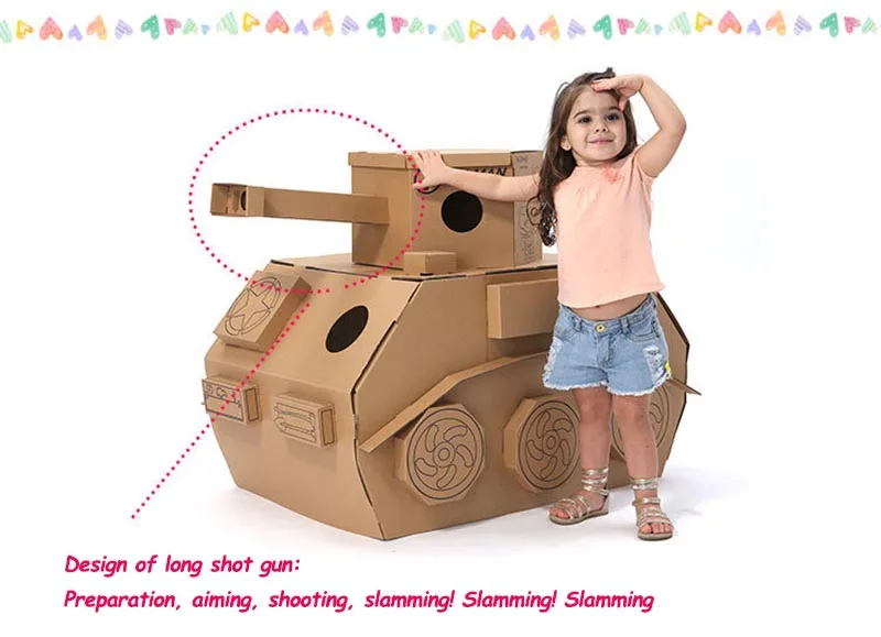 Cool Tank большой diy-раскраска игрушки игрушечный танк детская палатка игра дом