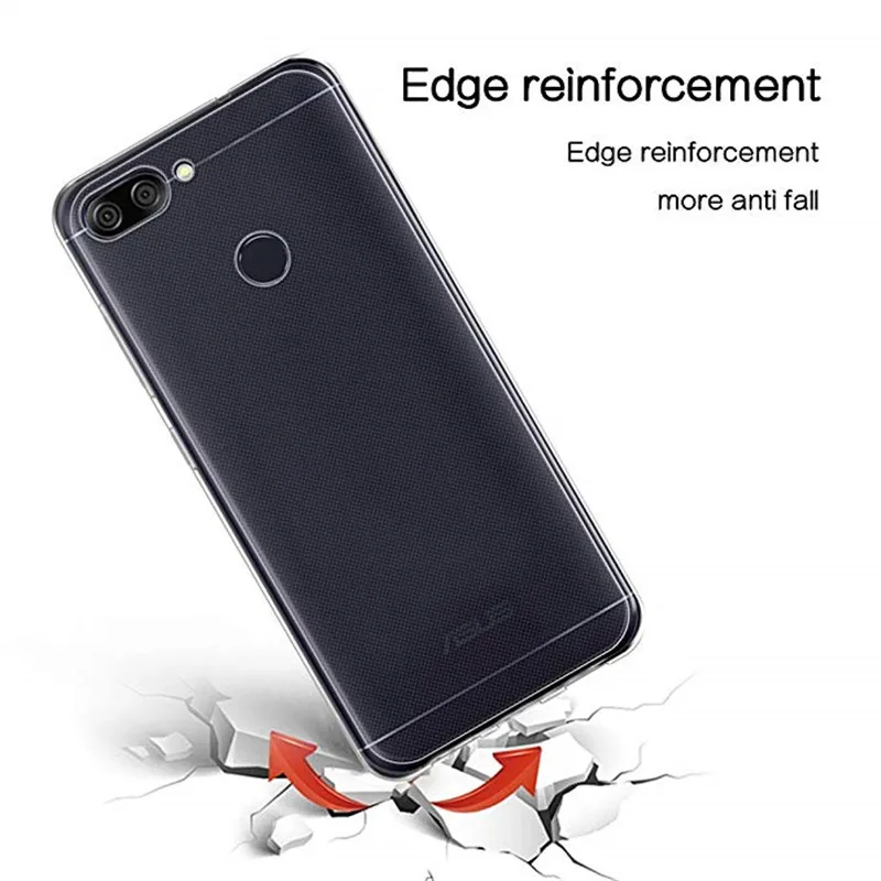 Мягкий прозрачный ТПУ силиконовый чехол для Asus ZenFone Max Plus (M1) ZB570TL телефона Pegasus 4S