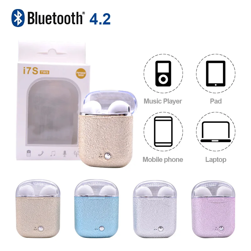 Новые матовые i7s TWS мини беспроводные наушники Bluetooth стерео гарнитура с зарядной