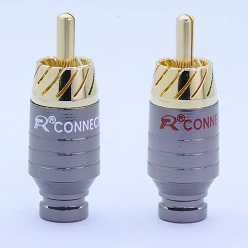 10 шт. Штекерный разъем RCA позолоченный усилитель 24K штекер для динамика аудио