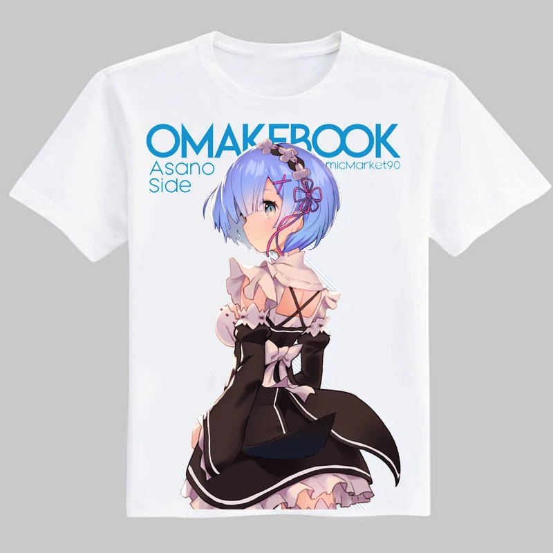 Футболка для косплея Coshome Re: Zero Kara Hajimeru Isekai Seikatsu Ram Rem мужские и женские футболки с