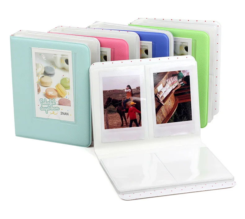 Конфетный цвет 64 кармана 3 дюйма фото бумага книга альбом Fujifilm Instax фильмы мгновенный мини 9 8 7s 70 25 90 кредитное имя держатель для карт