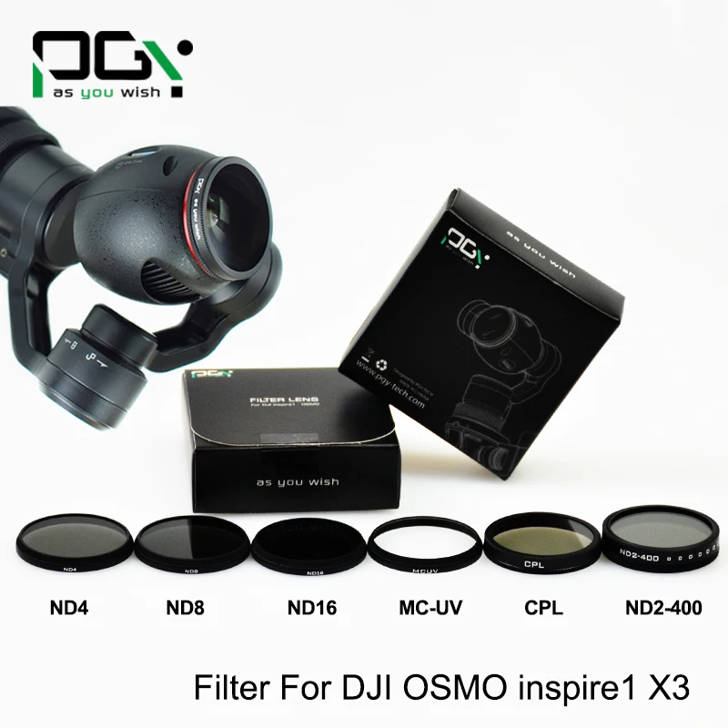 Фильтр для объектива камеры DJI OSMO X3 inspire1 Professional Advanced gimbal Камера ND2-400 ND4 ND8 ND16 CPL MC-UV