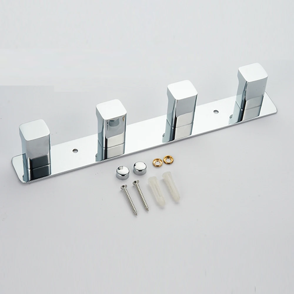 

American-style simple stainless steel row hook towel hooks wall hanging living room cloakroom clothes holder wx7270934