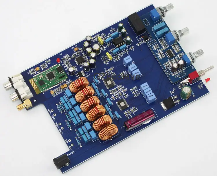 Бесплатная доставка Bluetooth усилитель мощности TPA3116 + AK4490 2 1 класса D 100 Вт 50 Цифровой