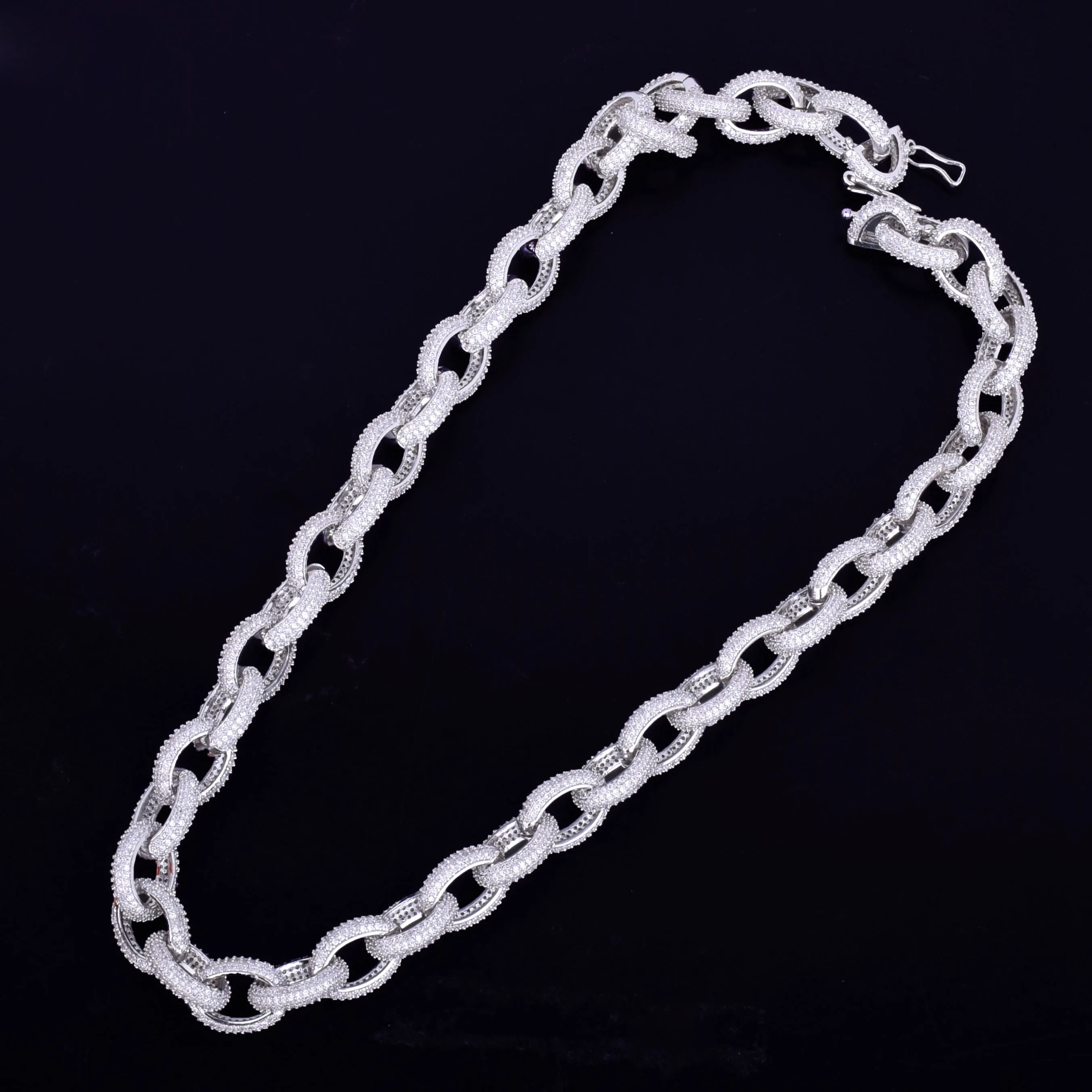 12 мм Iced Тяжелая маленькая панк чокер Bling кубический циркон мужская хип хоп ожерелье рок ювелирные изделия золото серебро цвет цепи 1" 20"