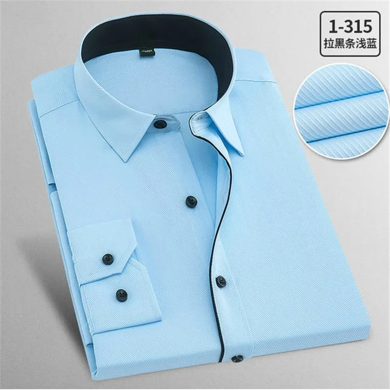 Новинка, мужские рубашки,, одноцветные, размера плюс, 8XL, облегающие, хлопок, длинный рукав, мужская повседневная рубашка, весна, осень