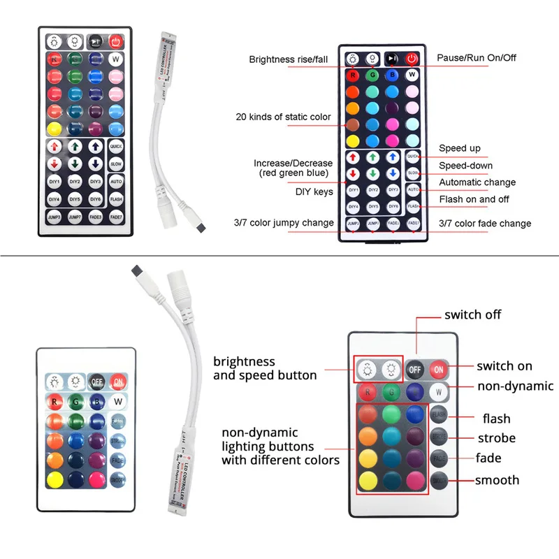 GBKOF SMD RGB Светодиодная лента 5050 2835 10 м 5 rgb светодиоды Диодная гибкий контроллер DC 12
