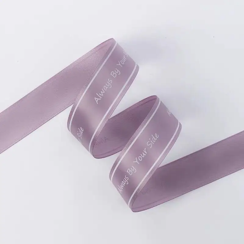 Lilac purple MiHuaGe 1 шт. 2.5cmx35code прямая атласная лента Романтическая Свадебная Цветочная упаковочная лента в подарок модная декоративная лента - Цвет: Lilac purple