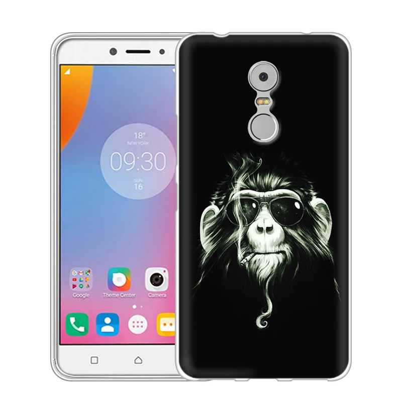 Силиконовый чехол EiiMoo для телефона Lenovo K6 Note K53a48 с мультяшным принтом прозрачный