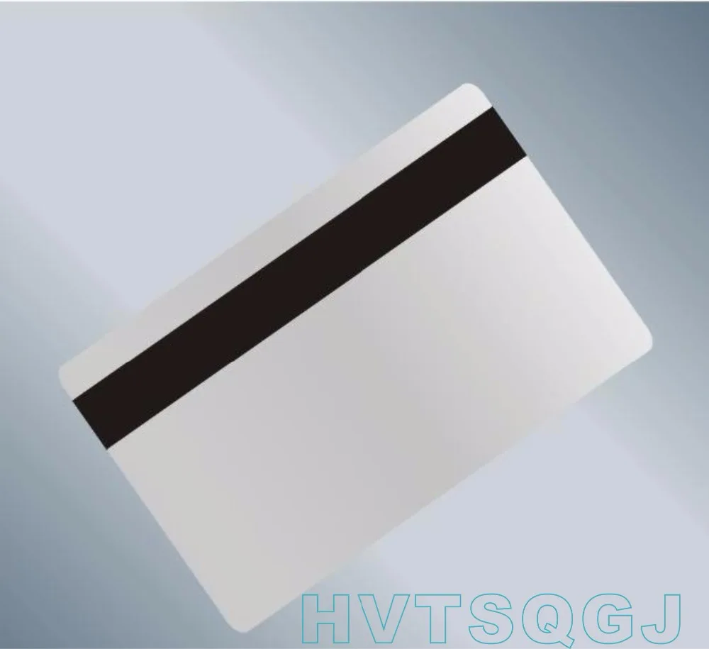 

100pcs/lot Blank White PVC Hico 1-3 magnetic stripe Plastic Credit Card 30Mil Magnetic Card with protective fill free shipping