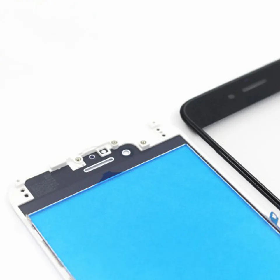 Хорошее переднее внешнее стекло с рамкой ободок + ока для iphone 5 6 6plus 6s plus 7 7plus 8