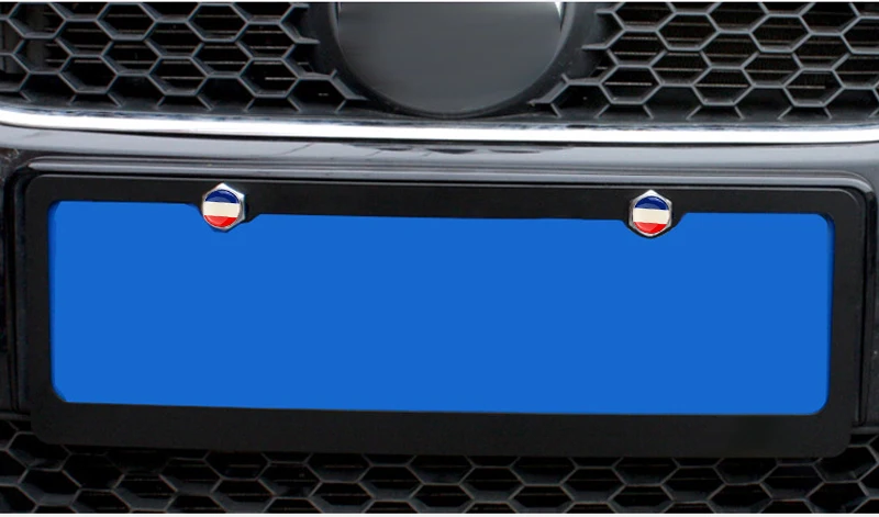 Car Stickers French Flag Metal Alloy License Plate Bolts with Gasket Styling Accessory 4PCS/Set | Автомобили и мотоциклы