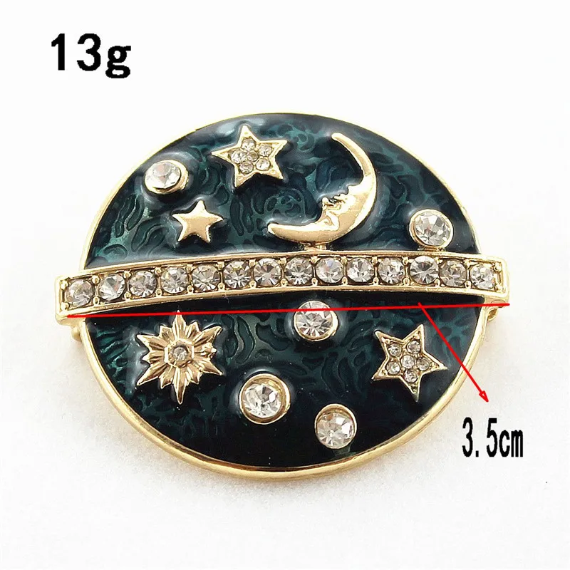 Женская Брошь из эмалированного камня в виде планеты| |