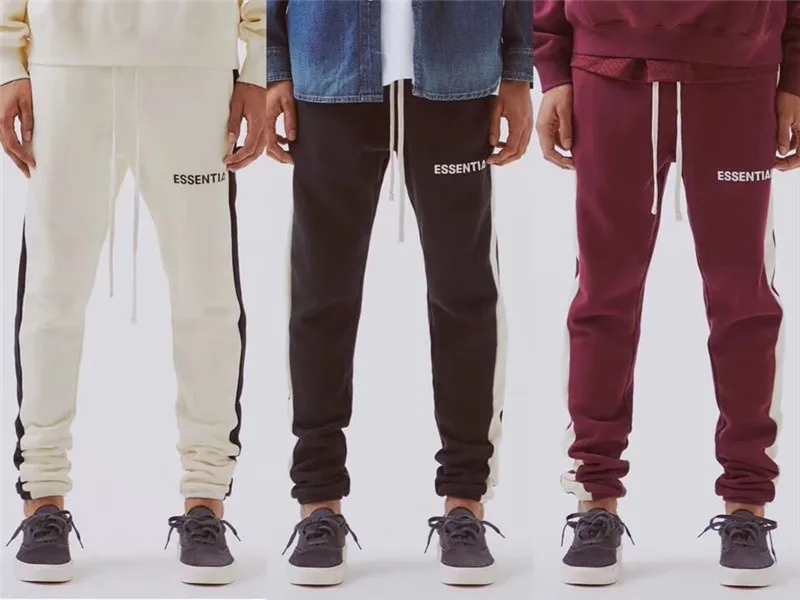 Весенне-Осенние эластичные повседневные спортивные штаны мужские уличные Боковые Полосатые брюки на шнурке цветные брюки 30-36