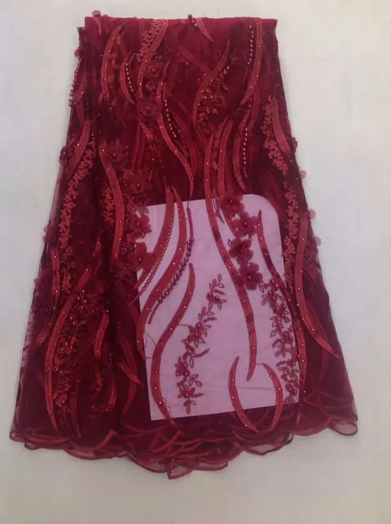 2017 последние кружевной ткани высокого качества африканская 3d цветок сетки