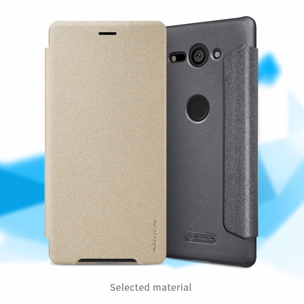 Компактный чехол NILLKIN Sparkle для Sony Xperia XZ2 Роскошный кожаный флип задняя крышка