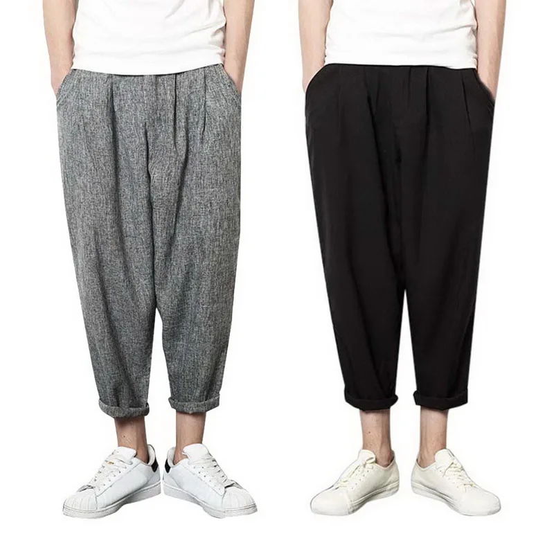 

Vogue Brand Casual Harem Pants Men Jogger Pants Men Casual Loose Trousers Male Chinese Traditional Fashion Nice Summer Clothes