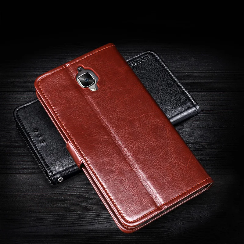 For Oneplus 3 Case Business Style Flip Wallet PU Leather Stand Phone Capa Cover for 3T Cellphone Accessories | Мобильные телефоны и