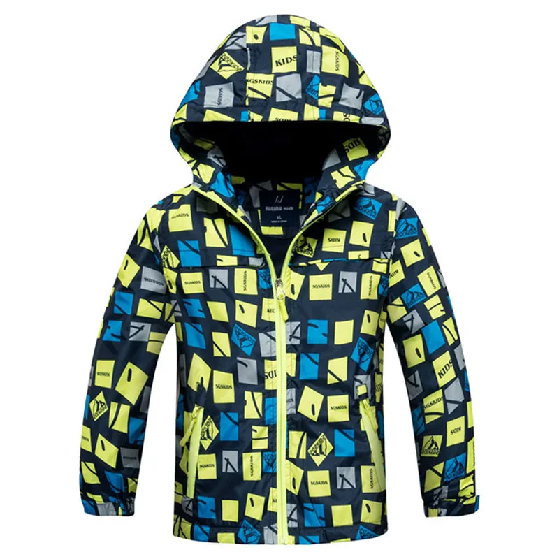Children's Boys Windbreaker girls Jackets Spring Autumn Outerwear Kids Polar Fleece Inside Windproof Waterproof Coats | Детская