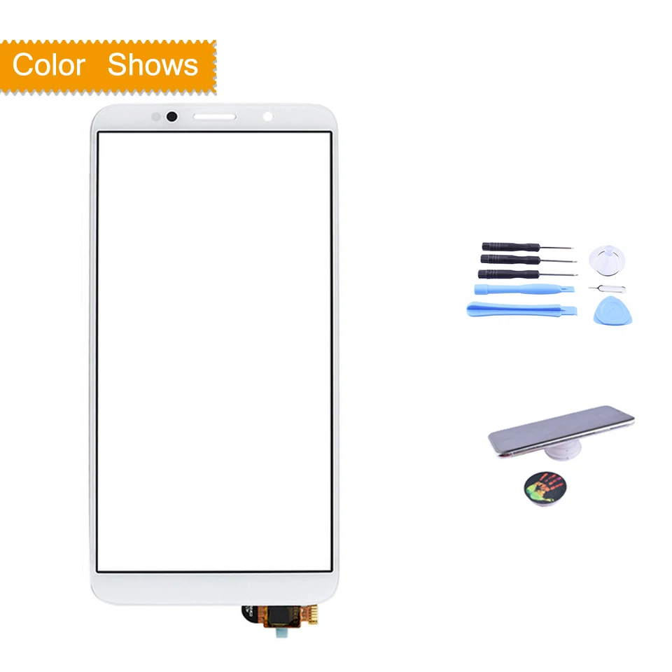 white with gift Сенсорный экран для huawei Y5 PRIME DRA-L02, двойной DRA-L22, сенсорный экран, сенсорная панель, дигитайзер, переднее стекло, внешний объектив, DRA-L01 - Цвет: white with gift