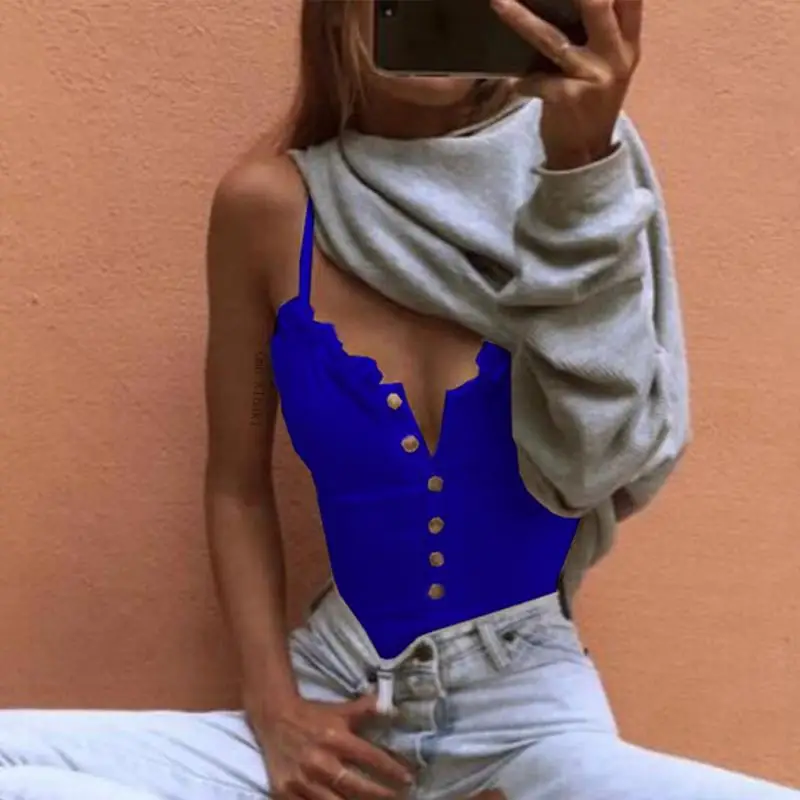 2019 с рюшами на пуговицах высоким вырезом женские бикини mujer монокини купальники