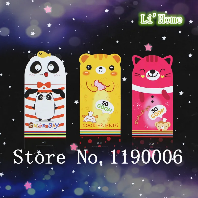 Free shipping Wholesale 24pcs Cute Animal bookmark Panda Bear Red bookmark. Let cute animals to go home with you! | Канцтовары для