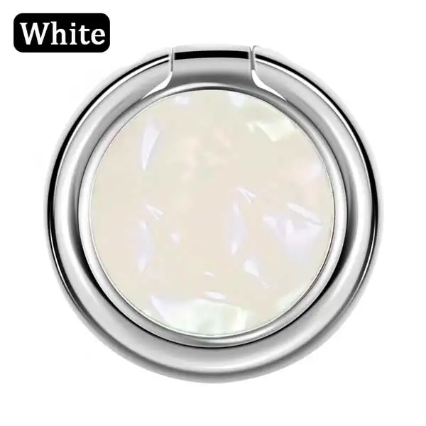 White Conch shell Универсальный держатель для телефона для iPhone X XS Max Xiaomi Redmi Note 7 металлическая подставка для мобильного телефона с кольцом на палец для huawei P20 Lite samsung - Цвет: White Conch shell