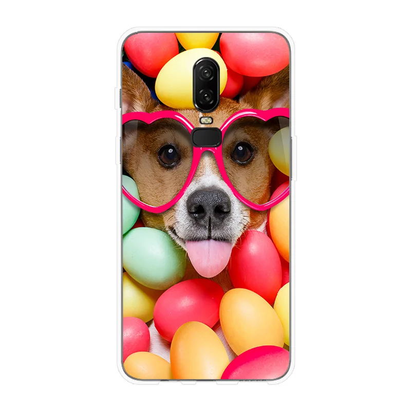 Phone case For OnePlus 5 5T 6 6T Soft Cover Cute Pet Dog Patterned Silicone Shell Cases T Case |