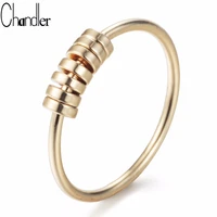 chandler new disc bead ring simplicity jewelry for women men boho round circle finger rings femme homme bijoux birthday