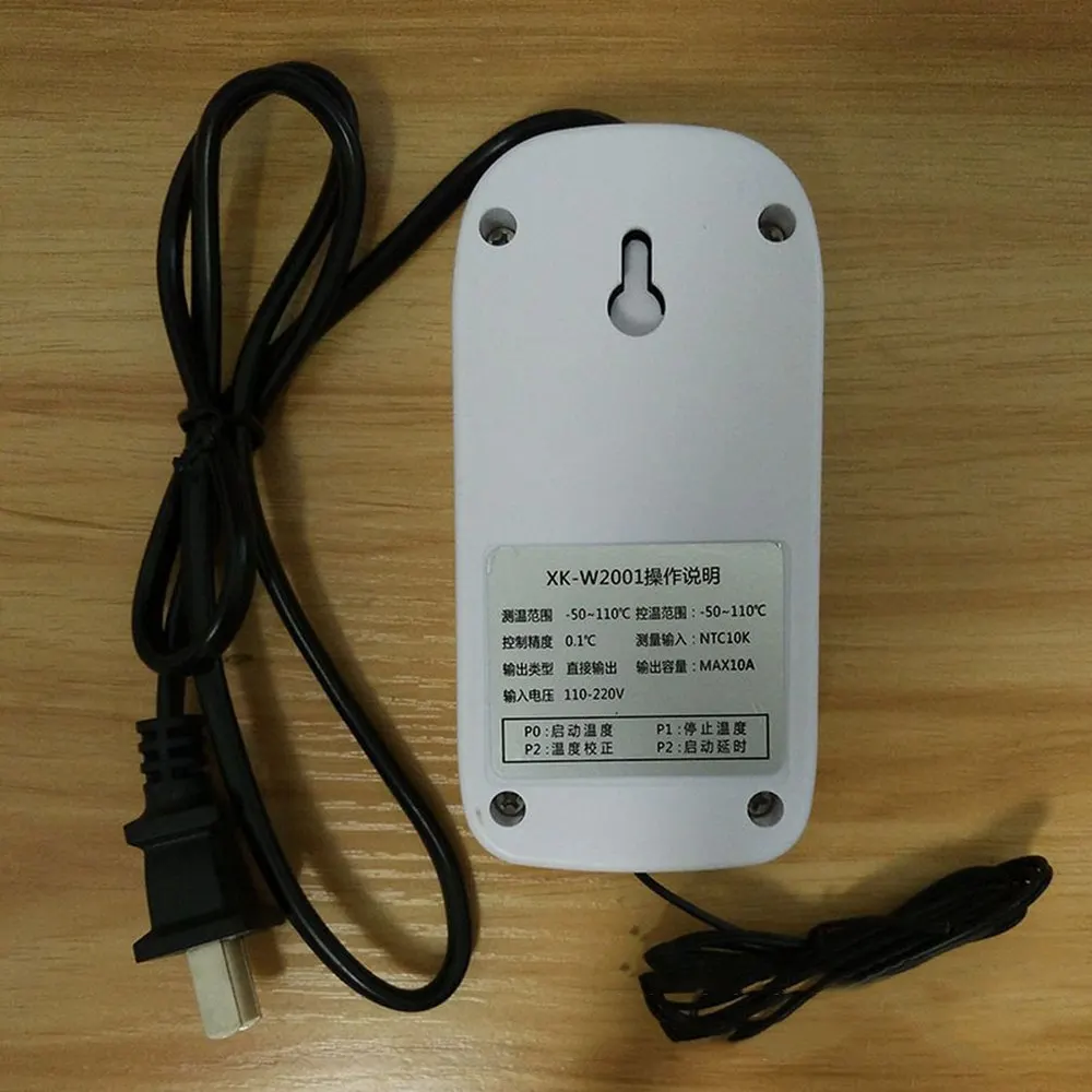 LED display-50~110CDigital Thermostat Temperature Controller Switch US Plug AC 110-220V Microcomputer Socket NTC Sensor XK-W2001 |