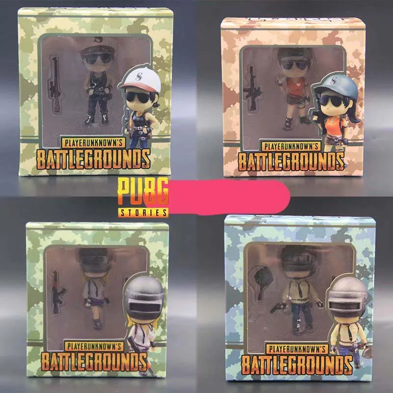 PUBG игра playerunknown Battlegrounds 4 шт./компл. Милая ПВХ фигурка модель куклы Коллекция