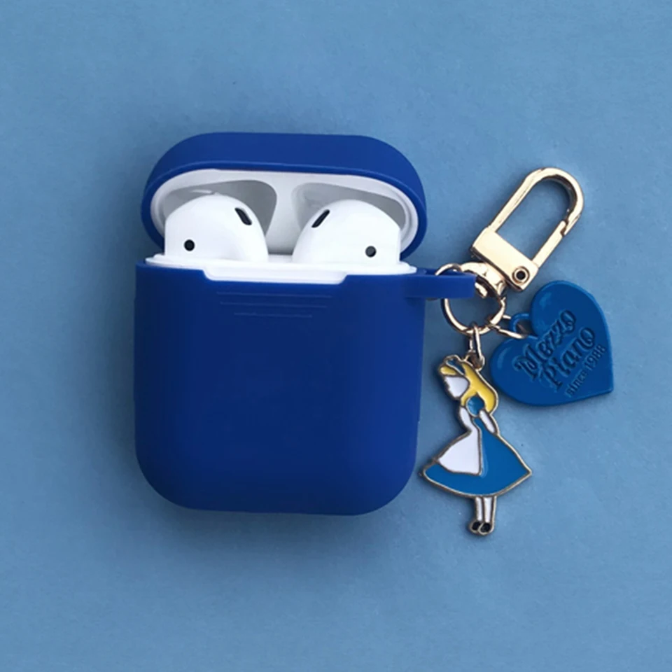 Девушка мультфильм милый силиконовый чехол для Apple аксессуары для airpods Bluetooth чехол для гарнитуры наушников коробка украшение крышка брелок