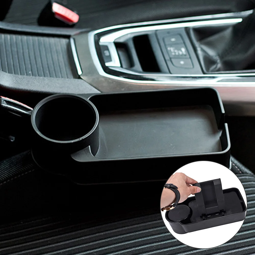 Универсальный черный Автомобильный держатель для стаканов ящик хранения