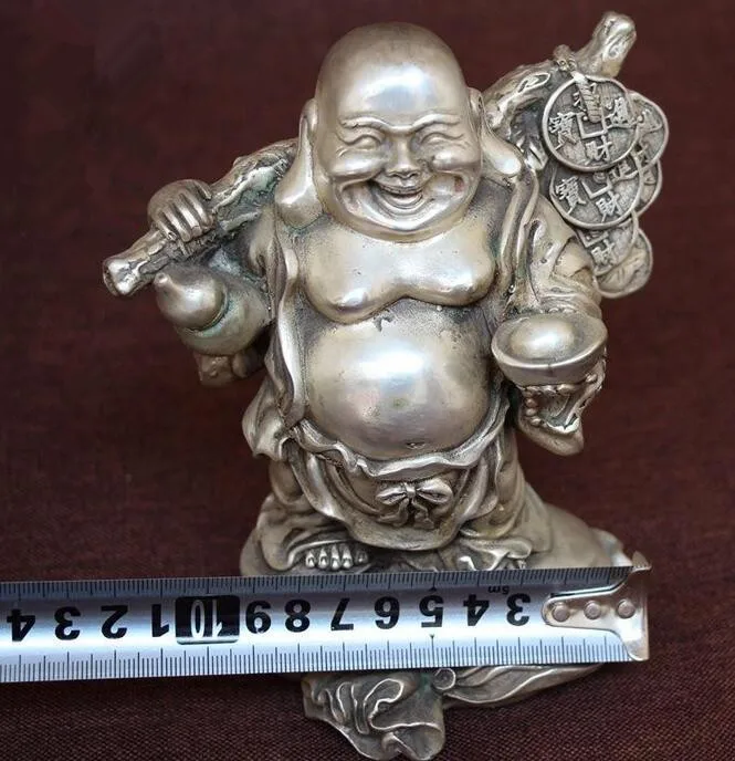 Коллекция архицированная статуя Будды Майтреи из белой меди|Статуи и скульптуры|