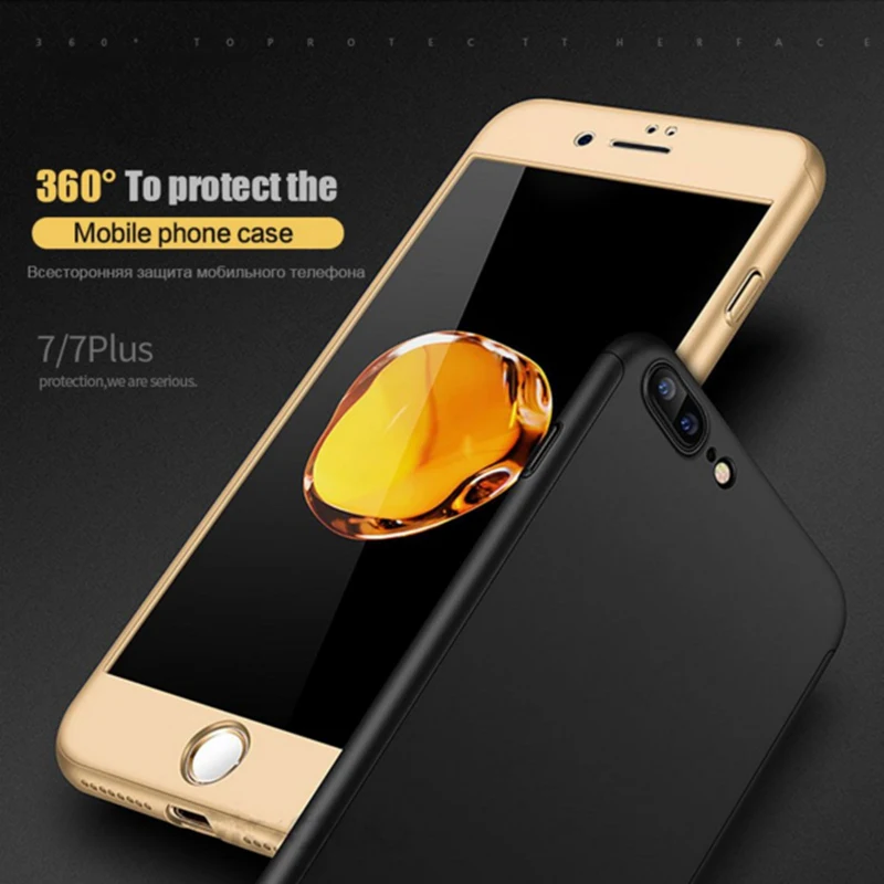 360 градусов ультра тонкий чехол для iPhone X XR XS MAX Жесткий ПК Полный Чехол с