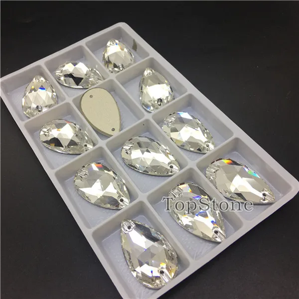 crystal clear TopStone 3230, все цвета, K9, стекло, кристалл, капля, пришивной камень, плоская задняя сторона, каплевидное шитье, кристалл, платье, изготовление одежды - Цвет: crystal clear