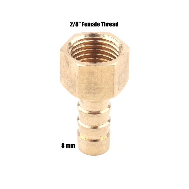 2l8 Female-8mm 2 шт./лот 1/" 2/8" 3/" Женский 4-16 мм Pagods латунные соединители для орошения водяной шланг соединитель для труб газовые мягкие трубки медные соединения - Цвет: 2l8 Female-8mm