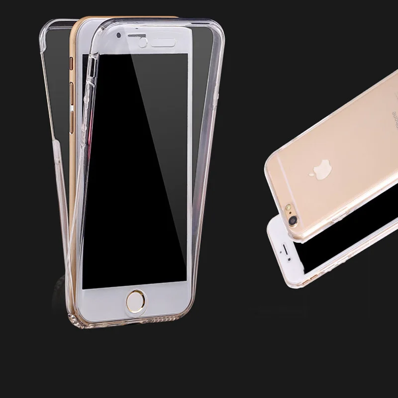 Передние и задние чехлы с полной защитой мягкий ТПУ чехол для iPhone X XS Max XR 5S 6 7 8 Plus