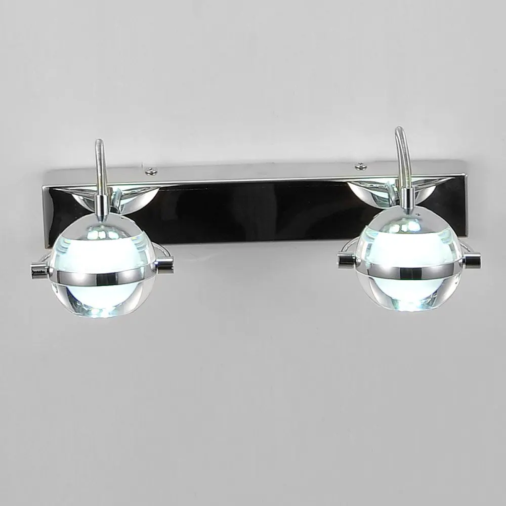Современные хромированные светодиодные настенные лампы для Ванной Акриловый