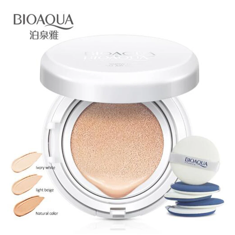 Ivory white BIOAOUA, Осветляющий, невинный, солнцезащитный крем, подушка, BB, тональный крем, CC, кремовое увлажняющее отбеливание, макияж, обнаженный макияж - Цвет: Ivory white