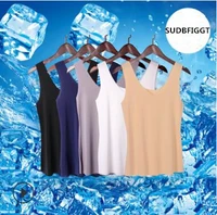 2018 summer women tank tops casual seamless ice silk sleeveless vest sexy deep v neck solid camisole female plus size 5xl