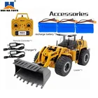 HUINA 583 1583 1:14 10CH RC металлический экскаватор-погрузчик большой экскаватор безопасный погрузчик колесо RC бульдозер подарок для мальчиков
