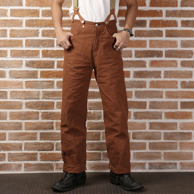 Брюки с высокой талией LOT873 bronson mans 11 унций винтажные парусиновые штаны|vintage mens