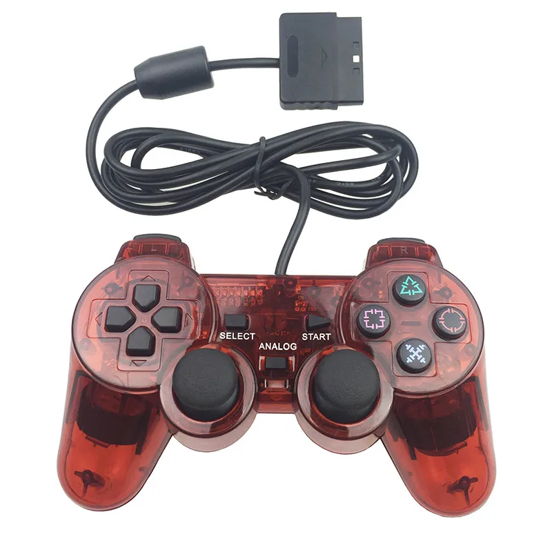 Проводной геймпад для PS2 контроллер проводной прозрачный джойстик PlayStation2