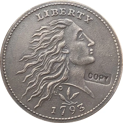 

wholesale 1793 WREATH LEAF CENT COPY 100% coper manufacturing