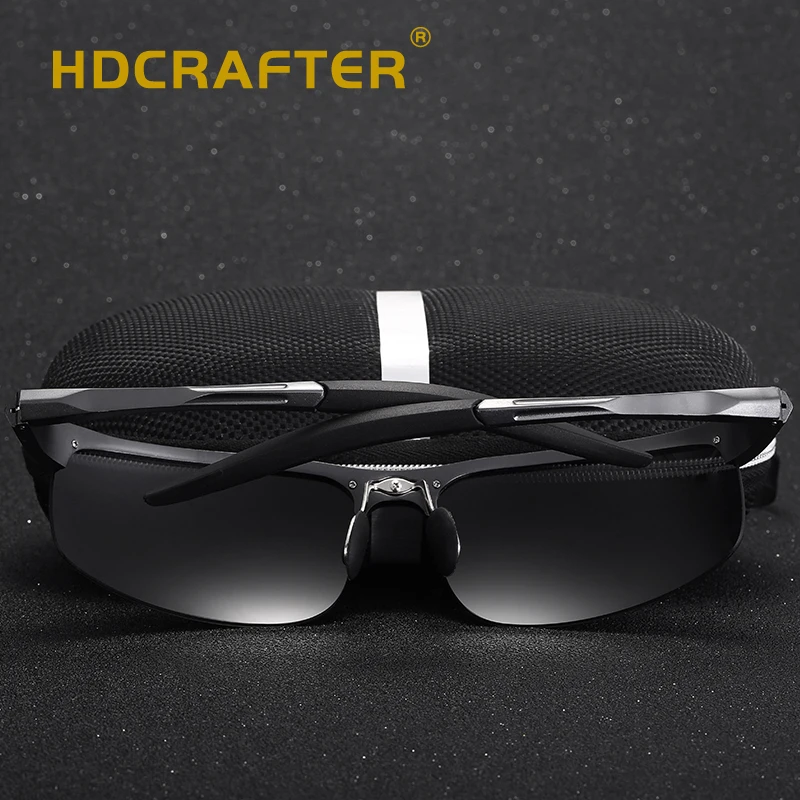 HDCRAFTER Brand Designer Polarized Sunglasses Men Aluminum Magnesium Glasses Driving Sun For Eyewear Accessories | Аксессуары для
