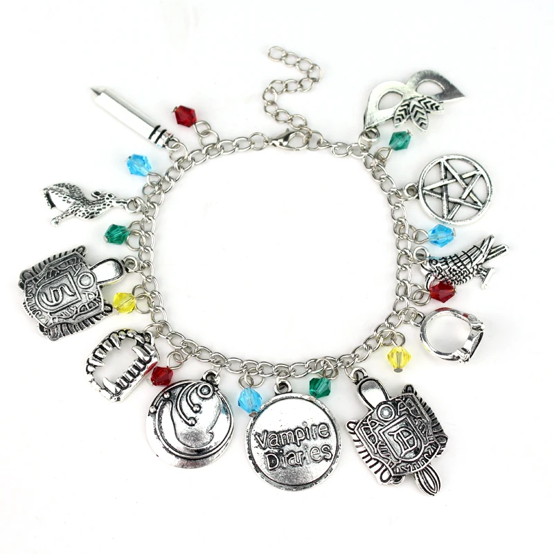 Браслет-Шарм Дневники вампира Елена Стефан Дэймон фандом подарок для женщин