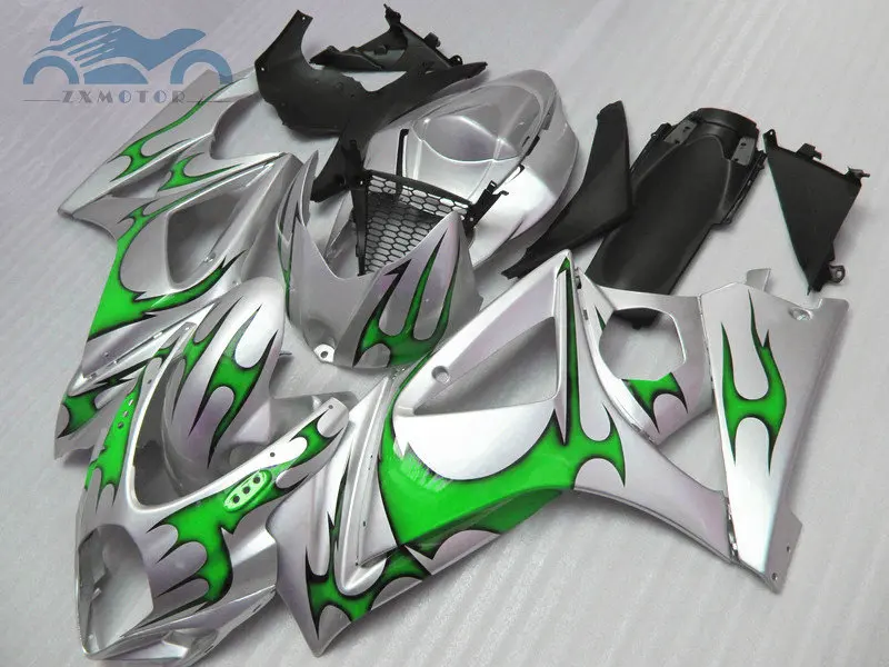 

Полный комплект обтекателей для Suzuki GSXR 1000, 2007, 2008, K7, K8, Обтекатели из АБС-пластика для мотоцикла GSXR1000, 07, 08, зеленое пламя