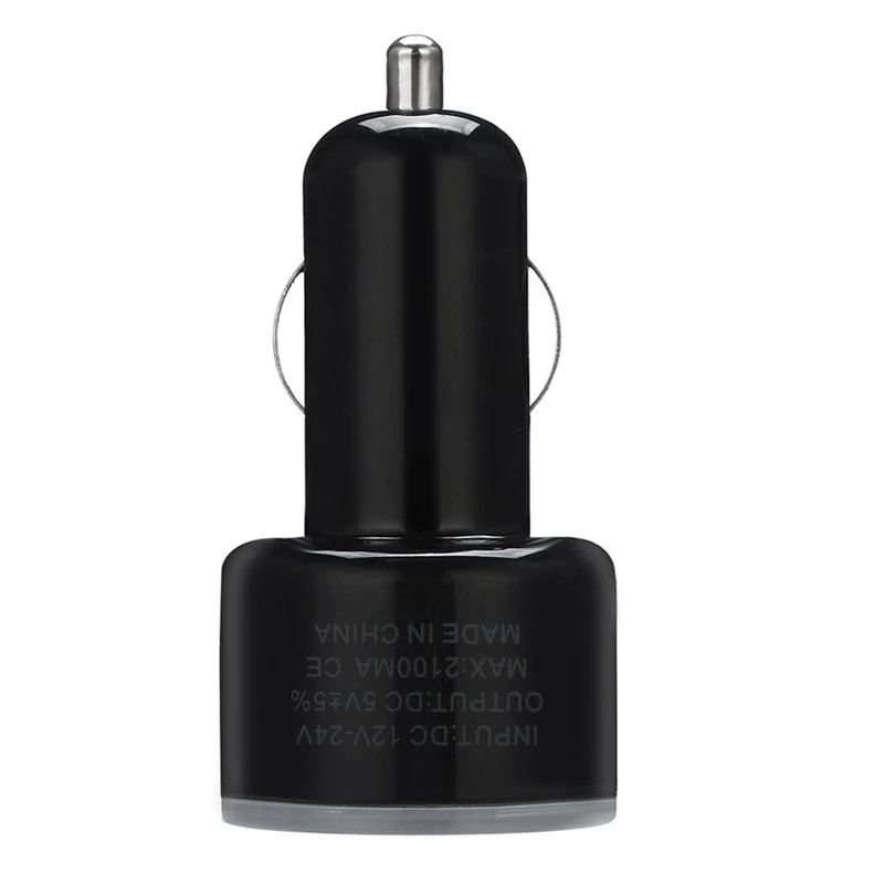AABB-5V 2.1A 2-портовый USB Автомобильное зарядное устройство светодиодный адаптер для